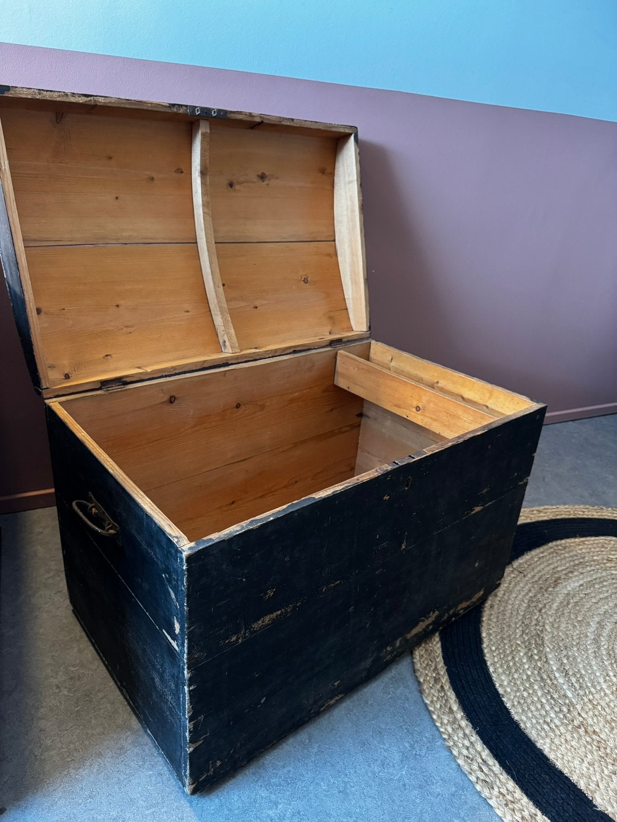 Grote houten schatkist, Ophalen, Gebruikt, 200 cm of meer