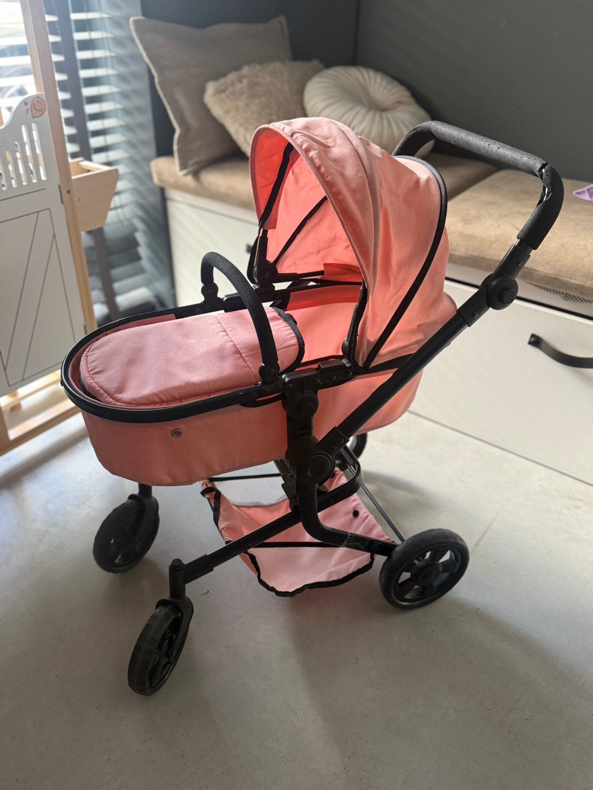 Poppenwagen - 2 standen, Ophalen, Zo goed als nieuw, Babypop
