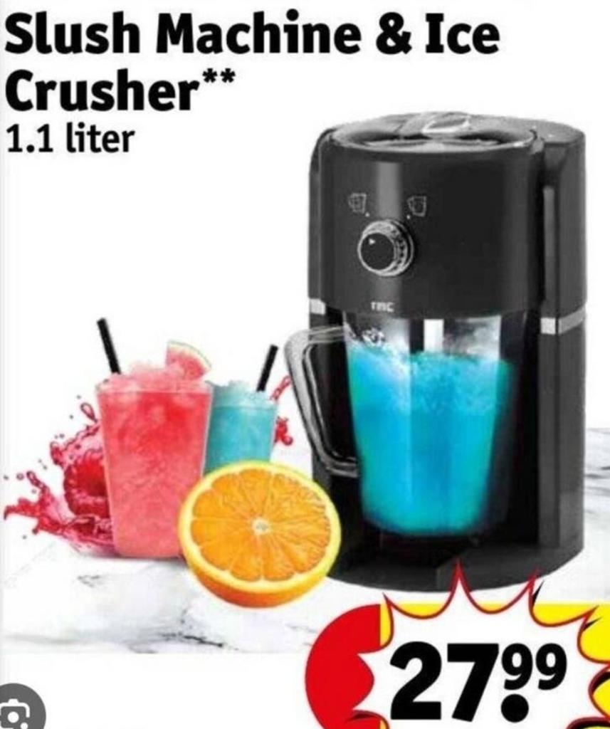 Slush machine & ice crusher., Witgoed en Apparatuur, Ophalen of Verzenden, Zo goed als nieuw