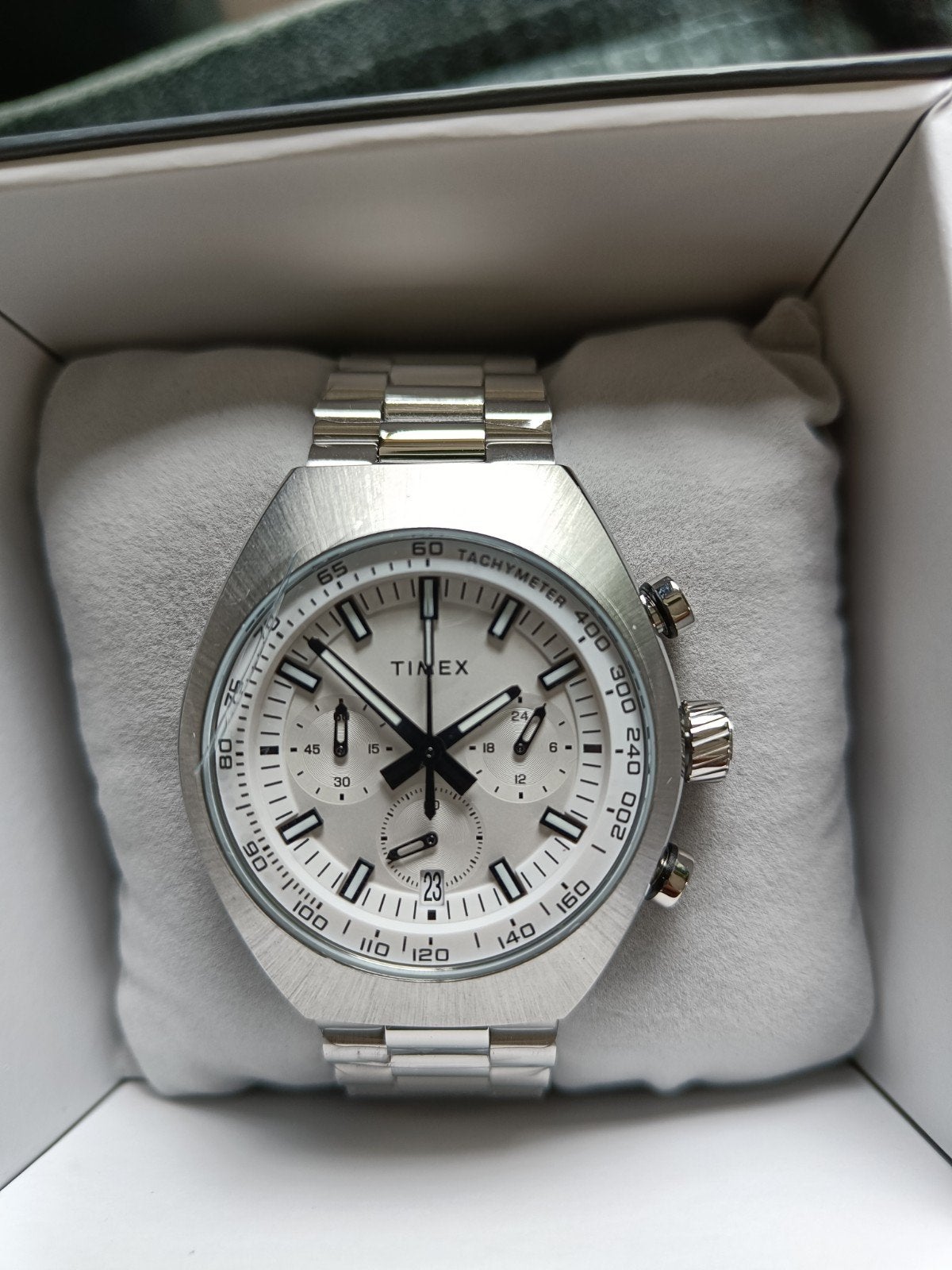 Timex Legacy Tonneau Chronograph, Timex, Nieuw, Ophalen of Verzenden, Waterdicht