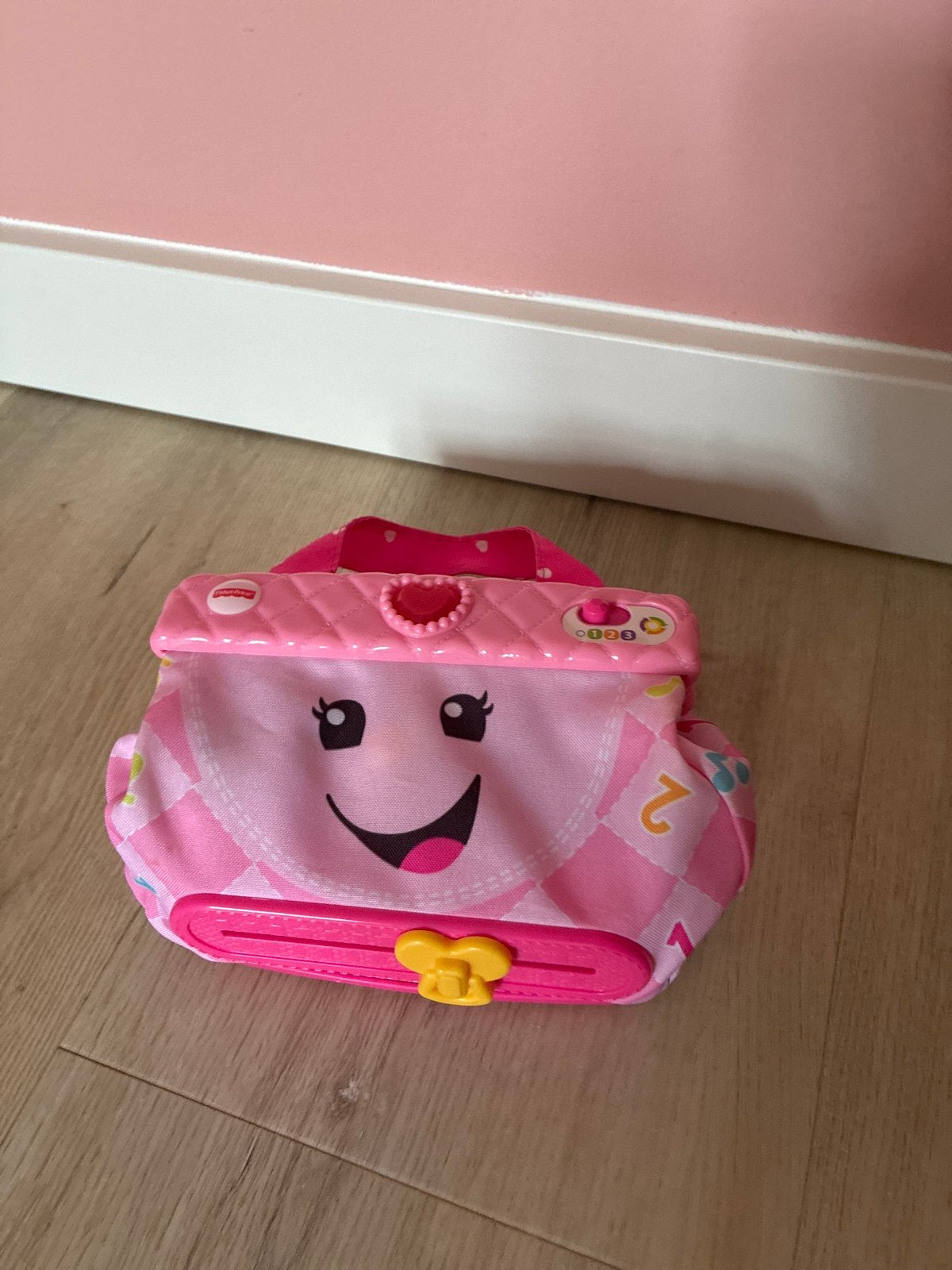 Fisher-Price Lachende Tasje Baby Speelgoed, Ophalen of Verzenden, Zo goed als nieuw, Overige typen, Met licht
