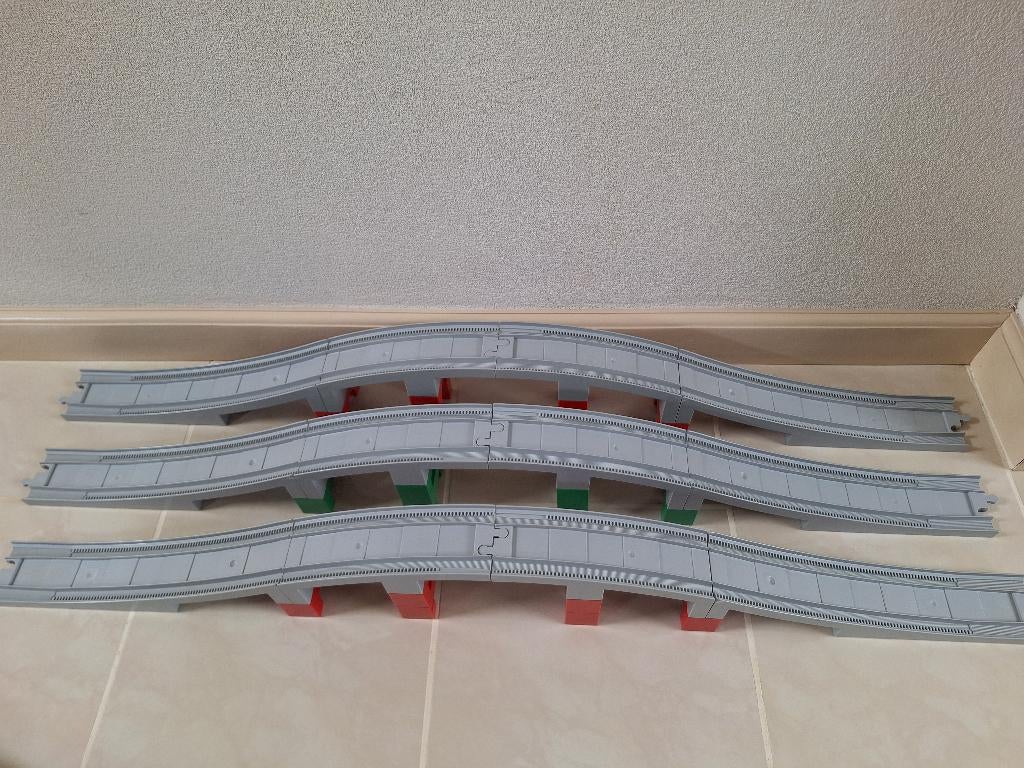 * Duplo: partij met 3 licht verschillende grijze bruggen *, Gebruikt, Overige thema's, Ophalen of Verzenden, Duplo