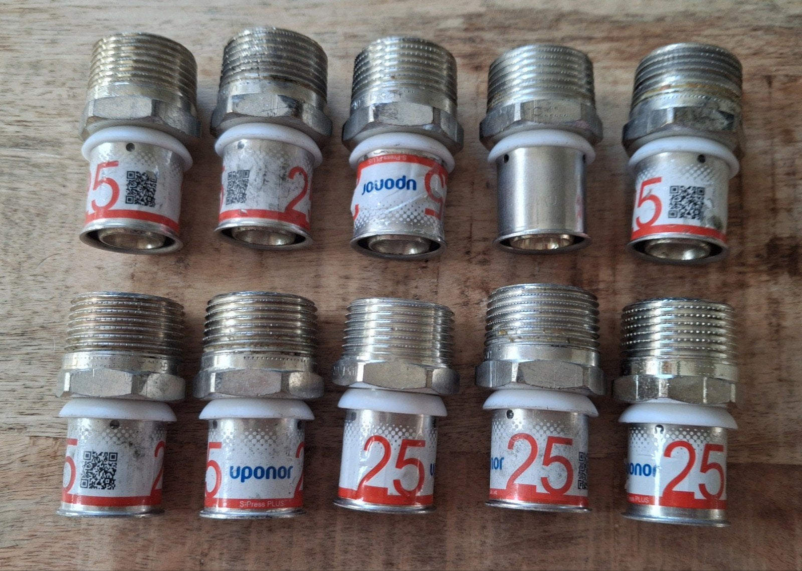10 stuks 25 mmx 1 verloop uponor s-press plus perskoppelling, Ophalen of Verzenden, Nieuw