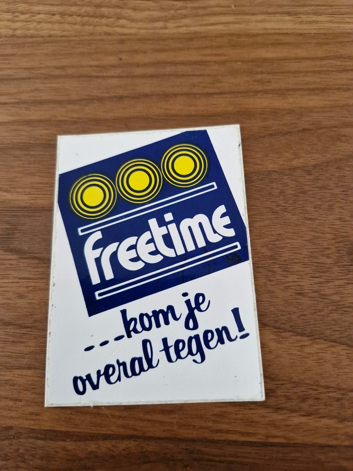 8358 Vintage Freetime sticker - kom je overal tegen!, Ophalen of Verzenden, Gebruikt, Overige typen