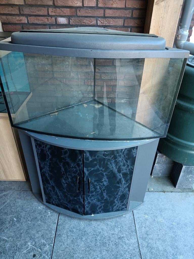 Hoekaquarium, Ophalen, Gebruikt, Leeg aquarium
