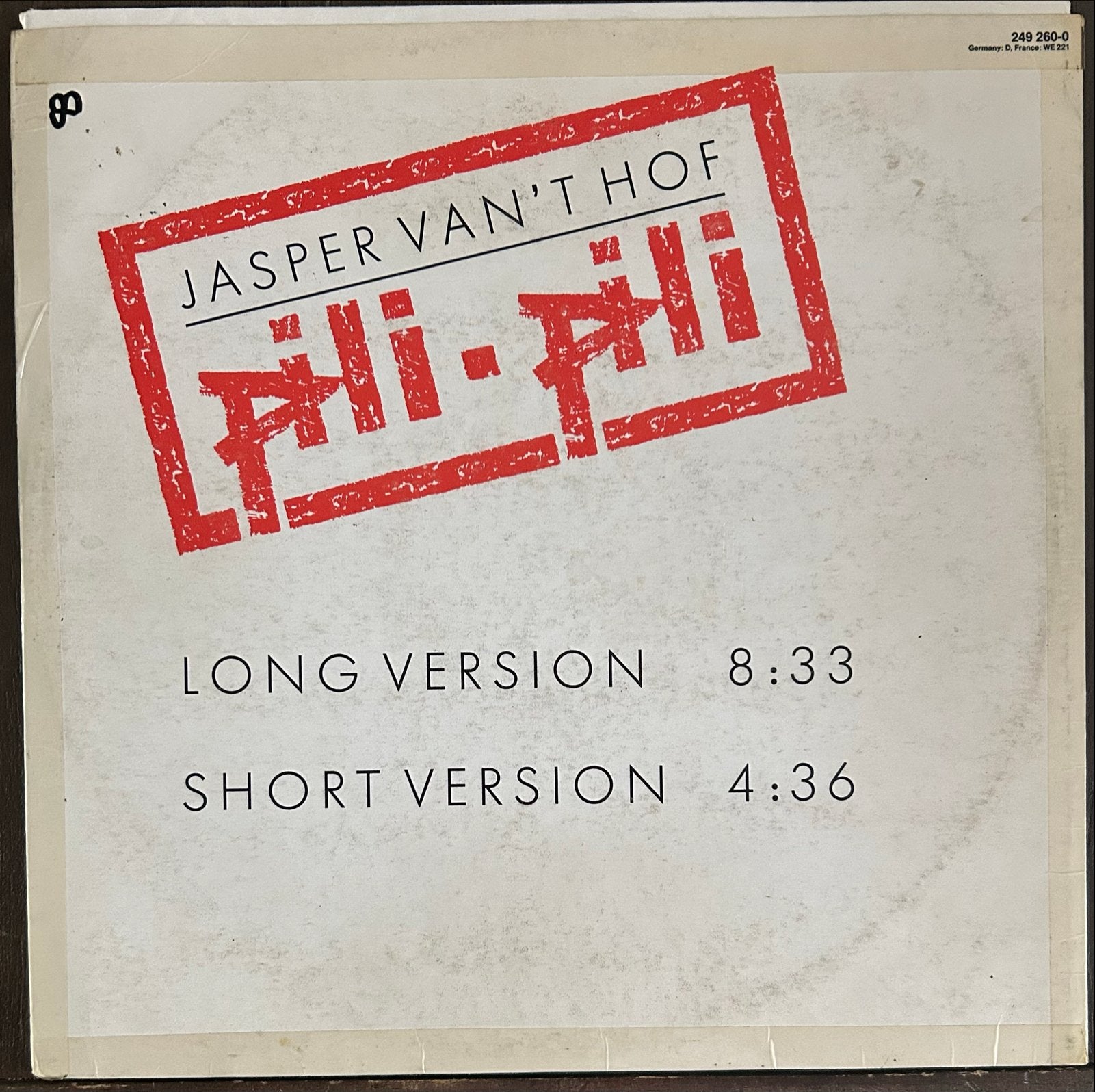 Jasper van 't Hof - Pili Pili (12 inch EP), Gebruikt, Originele persing, Ophalen of Verzenden, Elektronisch