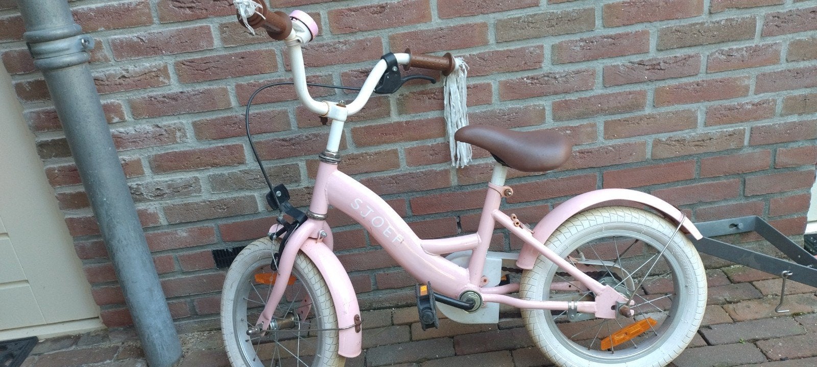 meisjesfiets 16 inch Sjoef Rose, Ophalen, Gebruikt, Staal