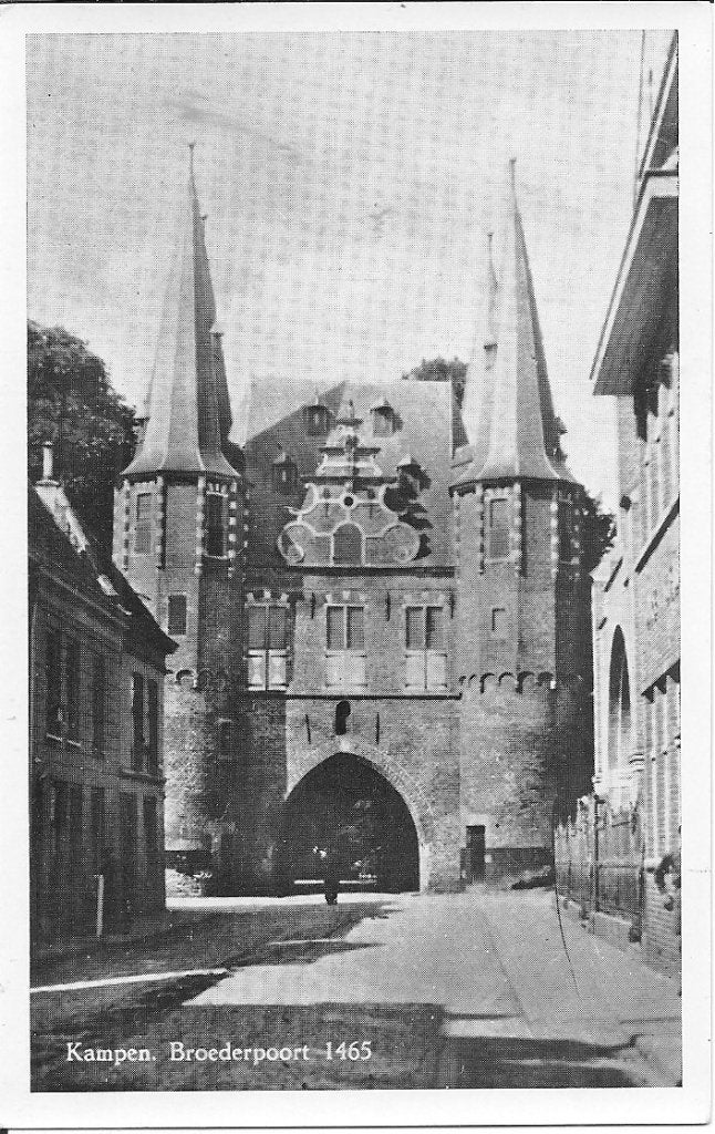 Oude ansichtkaart Kampen, Broederpoort 1465, Ophalen of Verzenden, 1940 tot 1960, Ongelopen, Overijssel