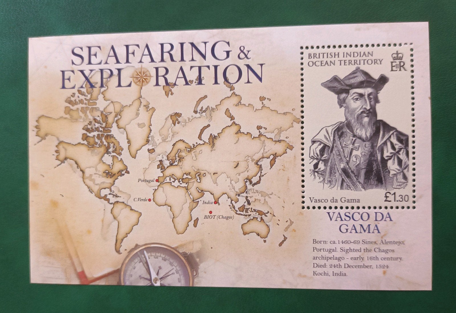 British indian ocean territory block Vasco Da Gama MNH, Verzenden, Postfris