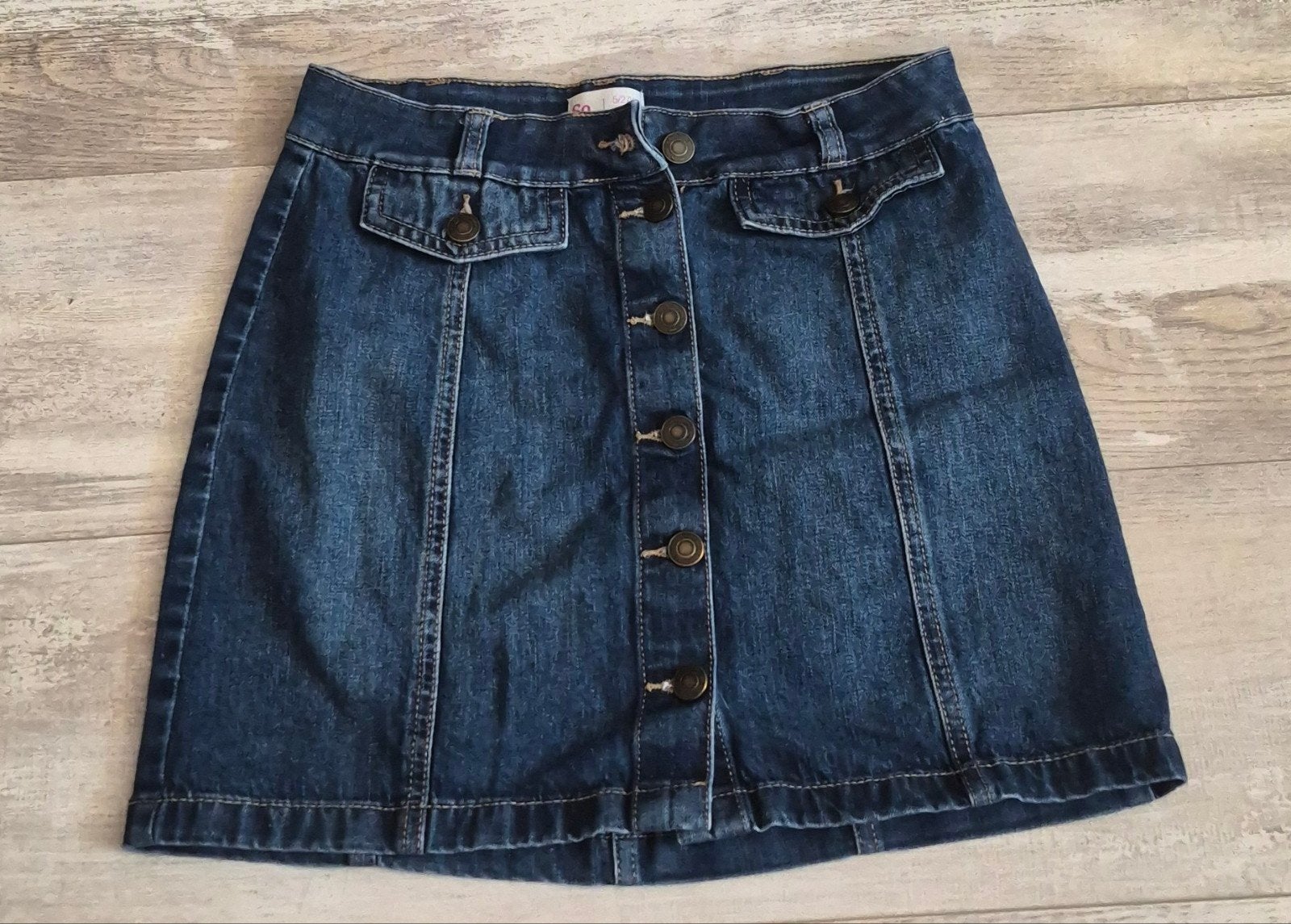 Leuke spijkerrok met knoopsluiting, Maat 38/40 (M), Blauw, Ophalen of Verzenden, Onbekend
