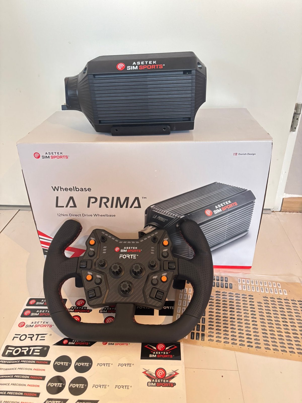 ASETEK Forte stuur + La prima 12NM wheelbase, Ophalen, Zo goed als nieuw