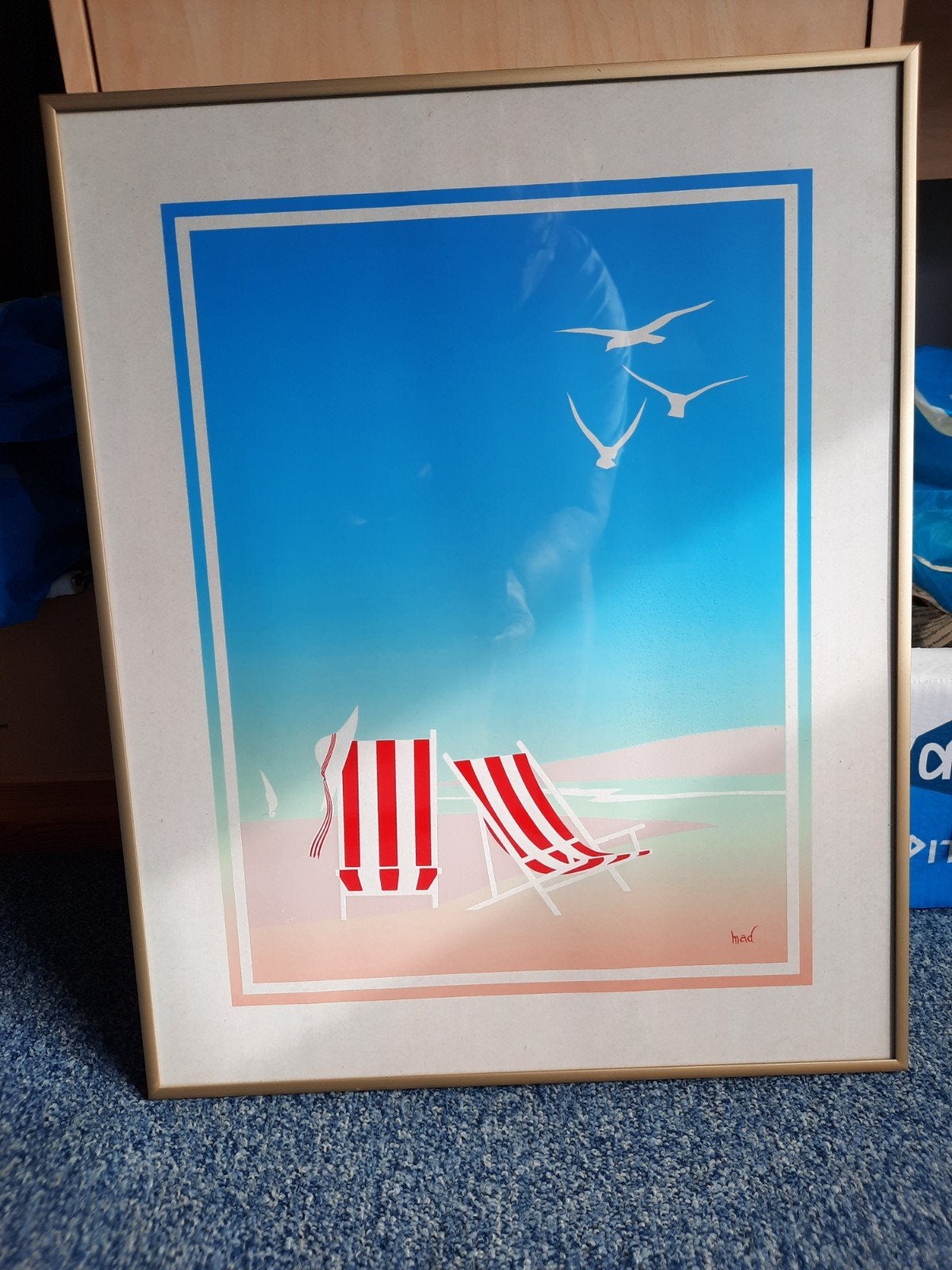 Schilderij lijst matgouden rand 40,5 x 51 cm, Ophalen of Verzenden