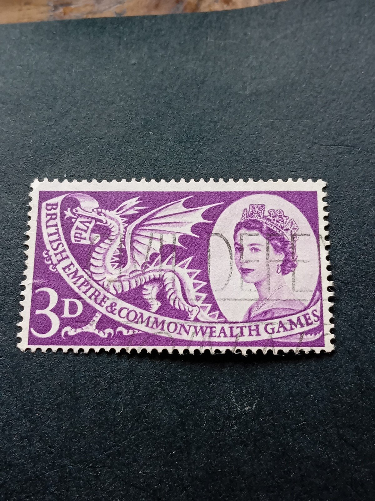 Zegel British Empire & Commonwealth Games 3d paars, Ophalen of Verzenden, Gestempeld