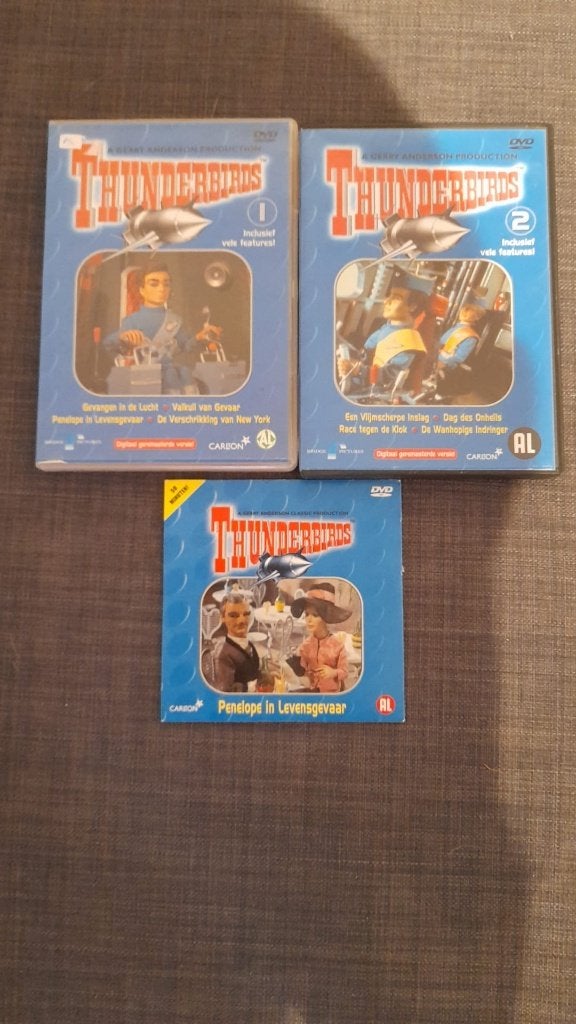 thunderbirds dvd's, Cd's en Dvd's, Dvd's | Tv en Series, Alle leeftijden, Ophalen of Verzenden, Zo goed als nieuw