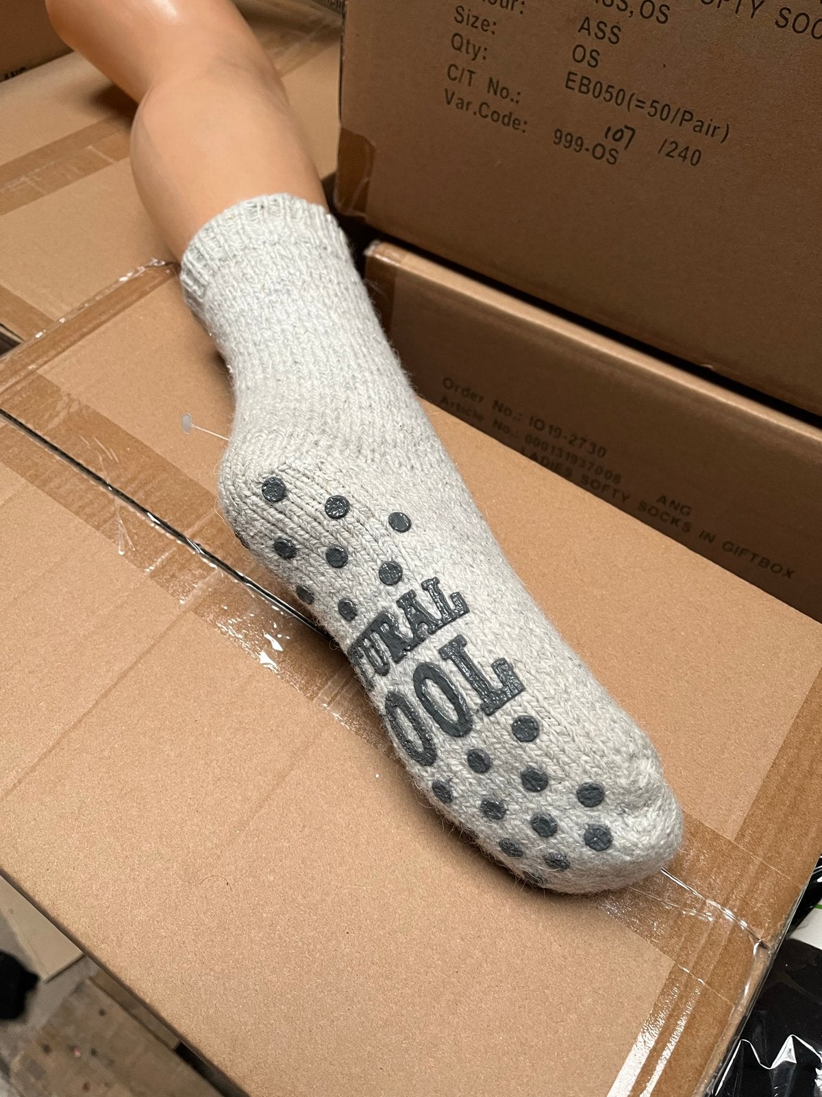 Wollen antislip sokken - 30 paar in 3 kleuren, Zwart, Maat 35 t/m 38, Nieuw, Ophalen of Verzenden