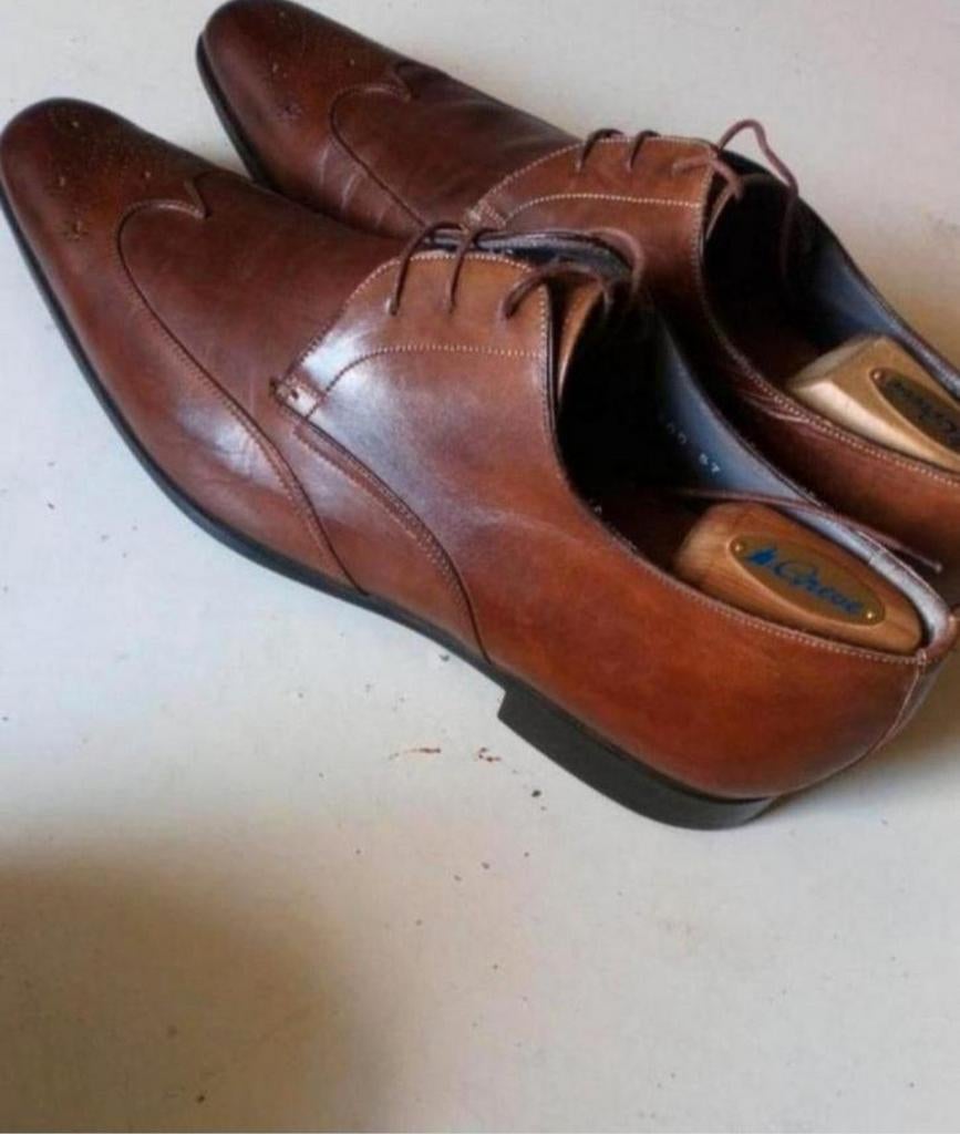 Santoni  44 1/2, Kleding | Heren, Schoenen, Ophalen of Verzenden, Gedragen, Bruin, Santoni