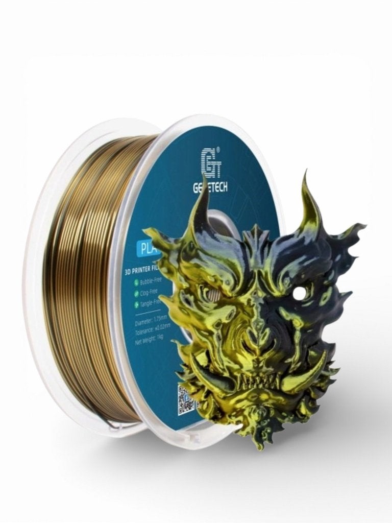 Geeetech PLA Silk filament zwart goud dubbele kleur 1kg, Ophalen of Verzenden, Nieuw, Filamentrollen