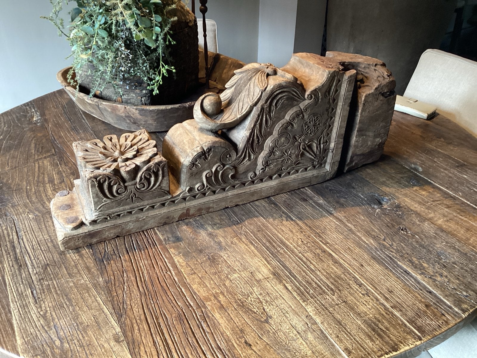 Decoratief Houten Ornament - Handgesneden, Ophalen of Verzenden