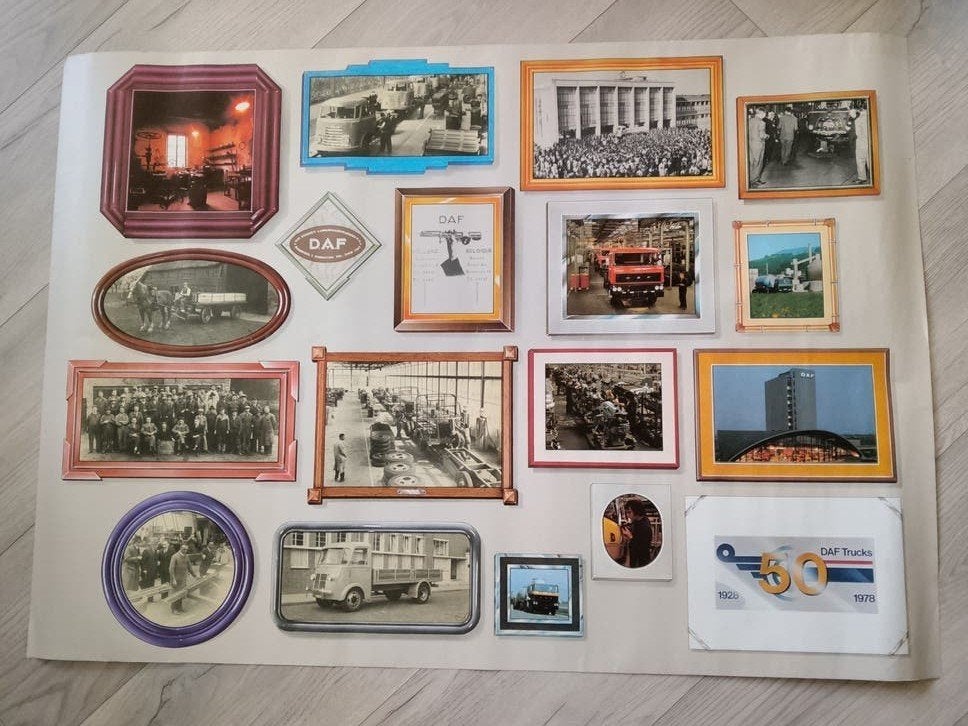Vintage DAF Trucks Poster - 50 Jaar DAF 1928-1978, Ophalen of Verzenden, Gebruikt, Auto's