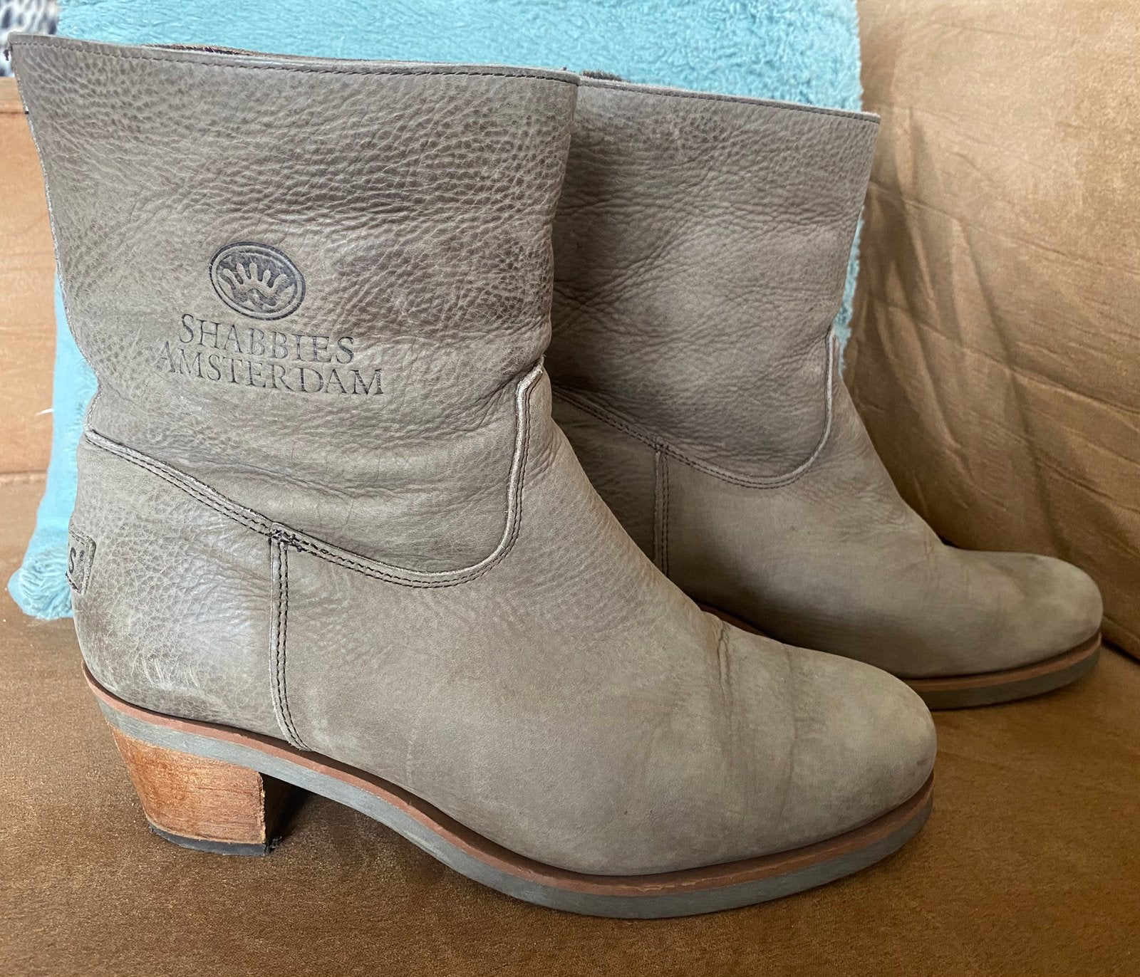 Stoere Shabbies laarsjes, Verzenden, Beige, Lage of Enkellaarzen, Zo goed als nieuw