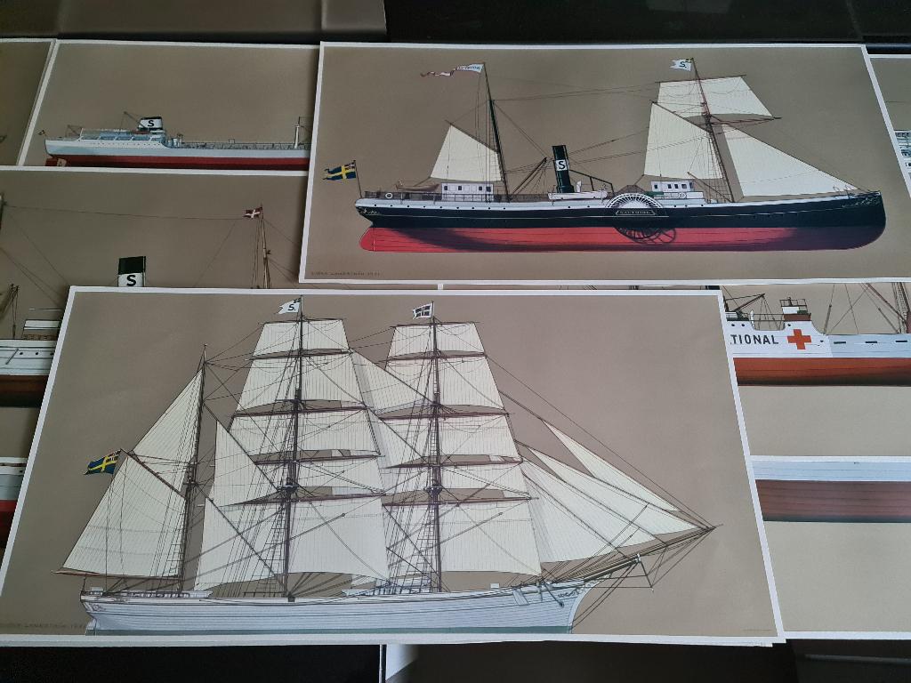 Björn Landström scheeps prenten 10 stuks nieuw offset prints, Ophalen of Verzenden, Nieuw, Kaart, Foto of Prent