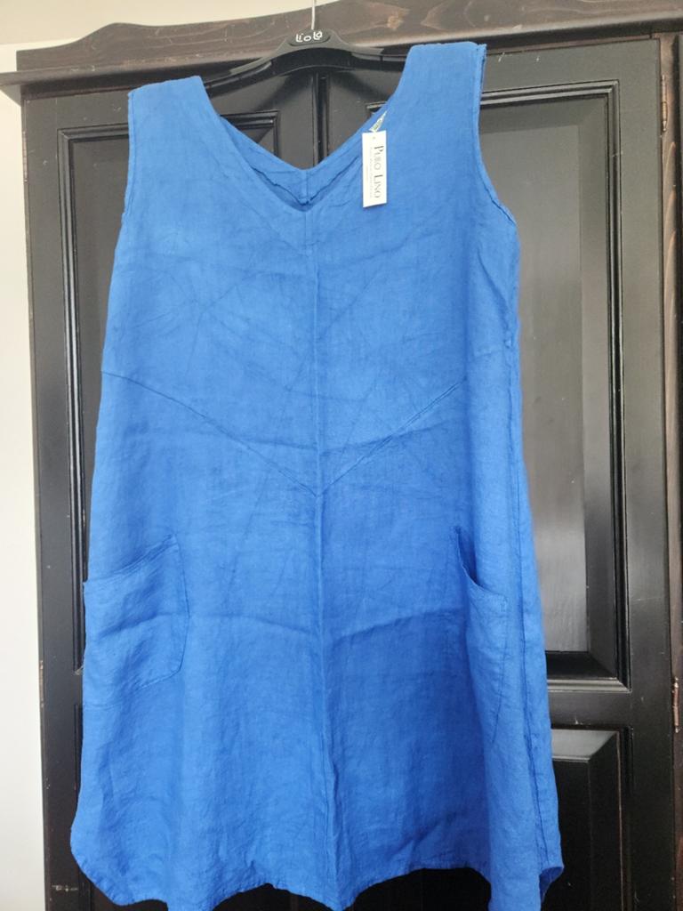 Nieuwe linnen top/Tuniek  48/50, Kleding | Dames, Grote Maten, Ophalen of Verzenden, Nieuw, Blauw, Shirt of Top