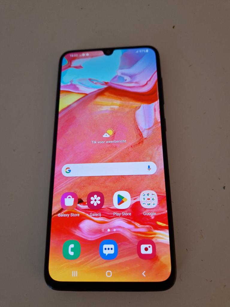 Samsung A70 zwart, Telecommunicatie, Mobiele telefoons | Samsung, Zwart, Ophalen of Verzenden, Zo goed als nieuw, Zonder simlock