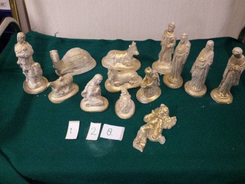 128 ] kerststal beelden 13 stuks, Ophalen of Verzenden, 'T Olde Gre-j, Info@toldegrej.nl, Endepoelstraat 20f Didam