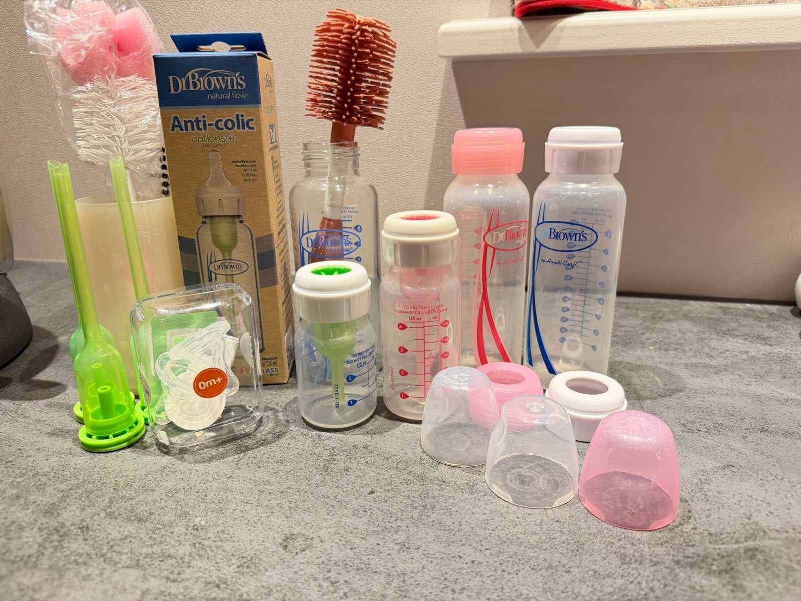 Dr. Brown's Babyflessen & Borstels Set, Ophalen of Verzenden, Gebruikt, Babyfles, Dr. Brown's