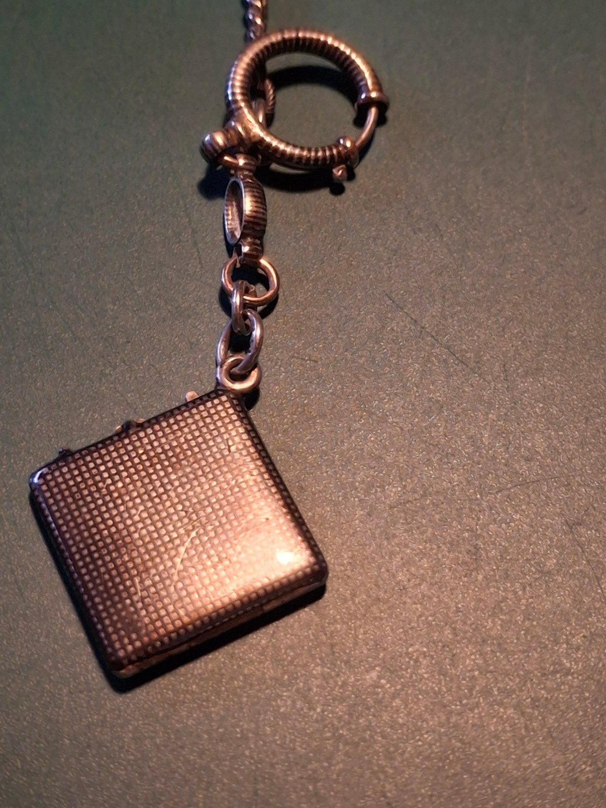 zilveren  horloge ketting met medaillon massief, Ophalen of Verzenden