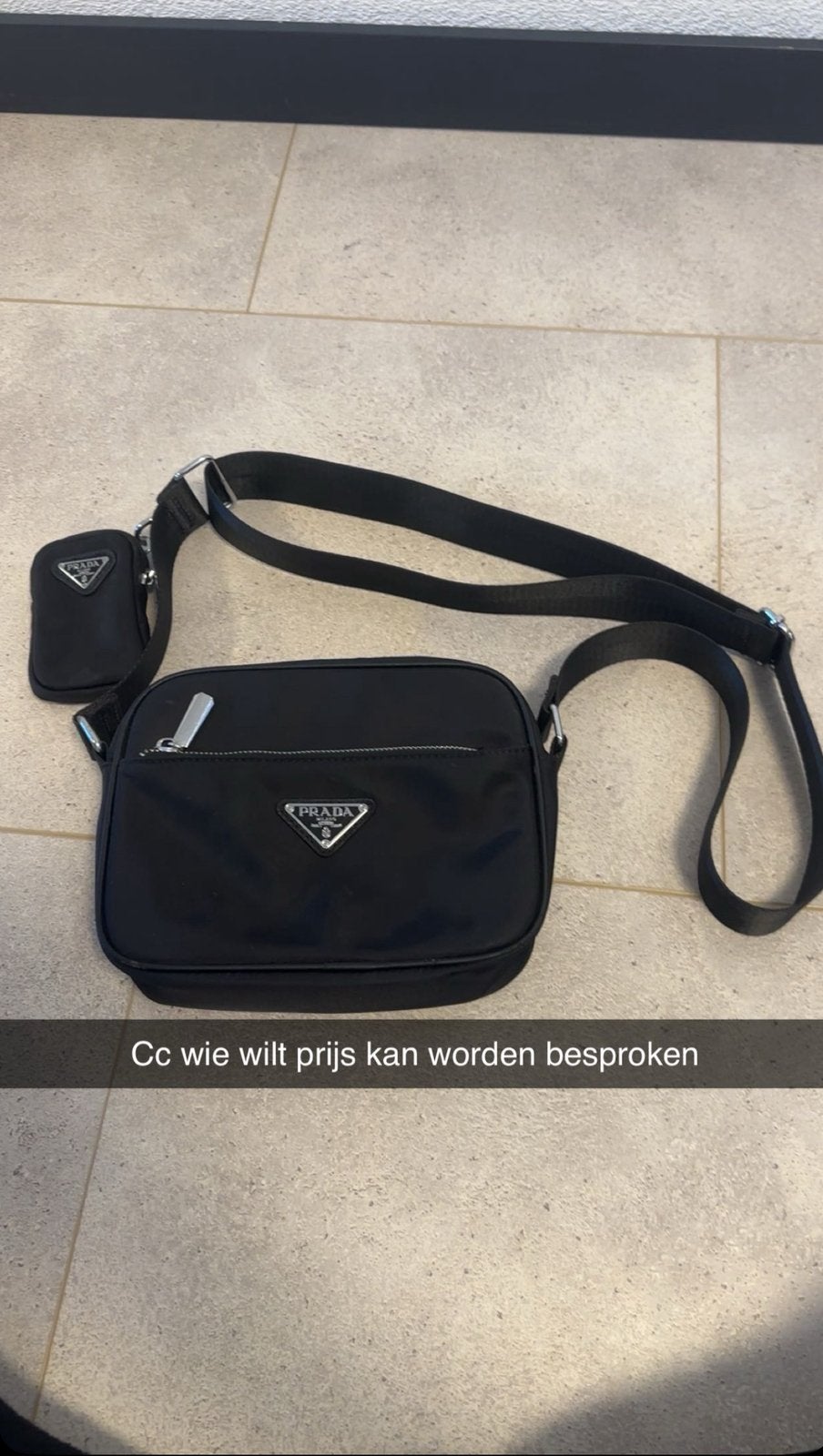 Prada tas, Ophalen, Zo goed als nieuw, Zwart
