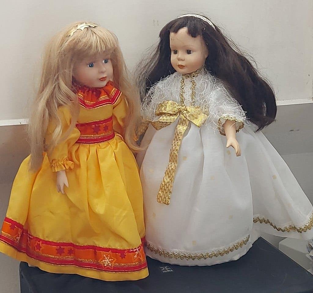 Twee Westfaalse poppen (Anno 1938), Verzamelen, Poppen, Ophalen of Verzenden, Gebruikt, Pop