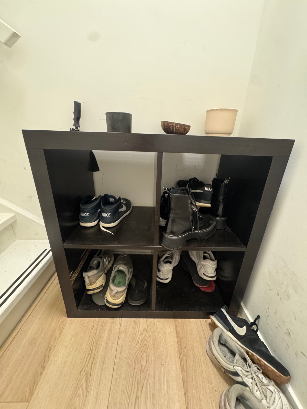 Ikea KALLAX kast, donkerbruin, 4 vakken, Ophalen, Gebruikt