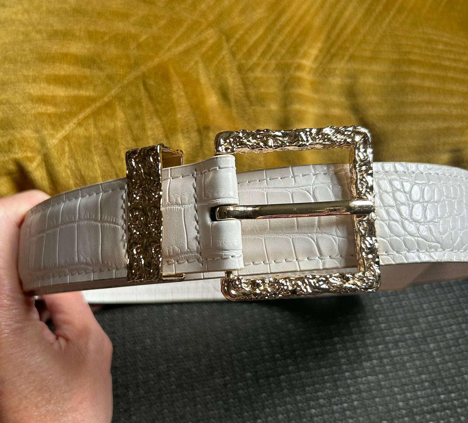 Ecru JoshV, Josh V riem, heupriep, taille riem, Ophalen, 3 tot 5 cm, Wit, 90 tot 100 cm