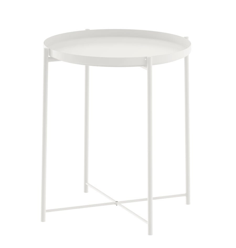 IKEA GLADOM bijzettafel – wit (2 beschikbaar), Ophalen, Zo goed als nieuw
