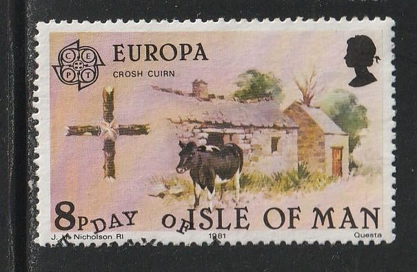 Verenigd Europa 1981 - Eiland Man -Kruis voor ziekte van vee, Ophalen, Gestempeld, Overige thema's