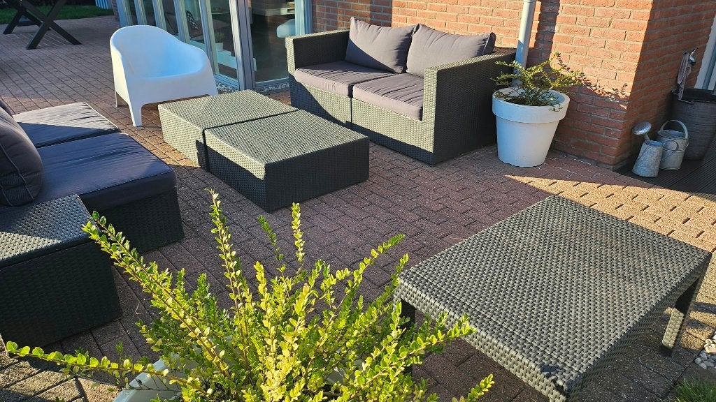 lounge set (stoere stevige set), Tuin en Terras, Ophalen, Gebruikt, Loungeset, Wicker