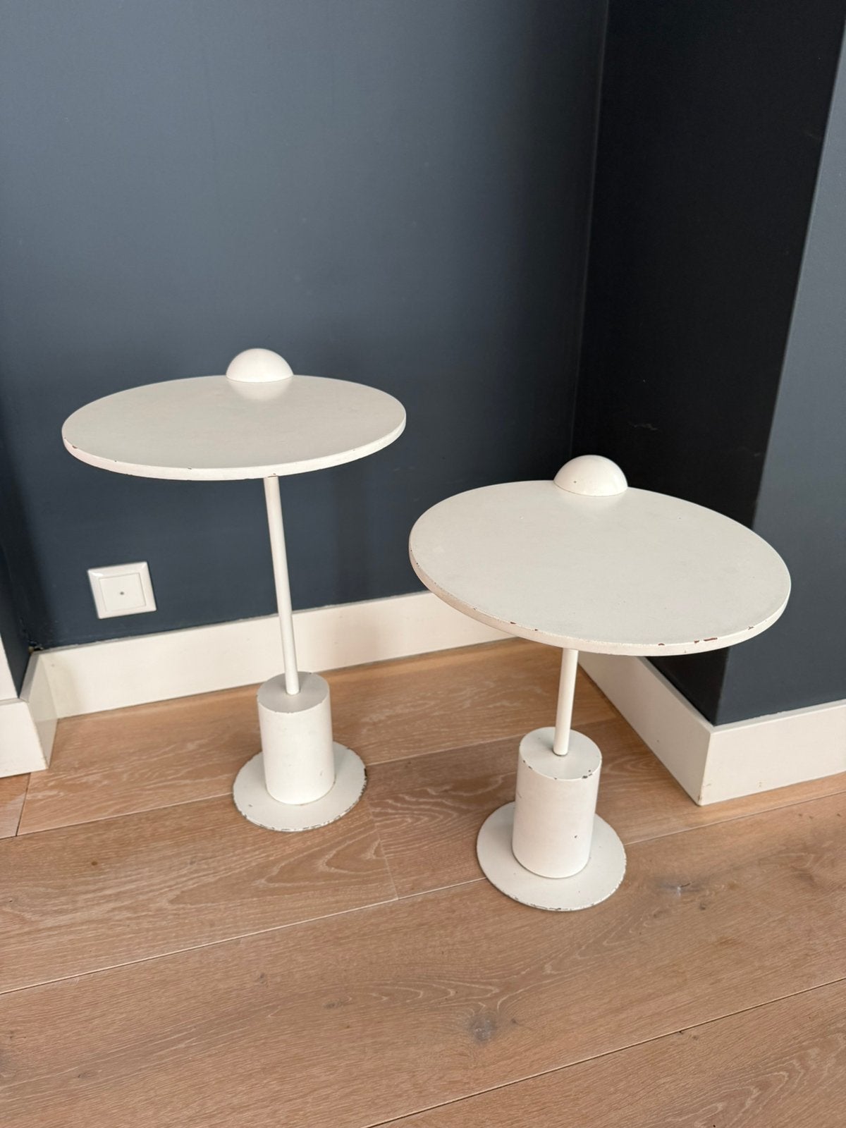 Edward Geluk Piccolo bijzettafels voor Arco – set van 2, Minder dan 55 cm, Rond, Zo goed als nieuw, Ophalen