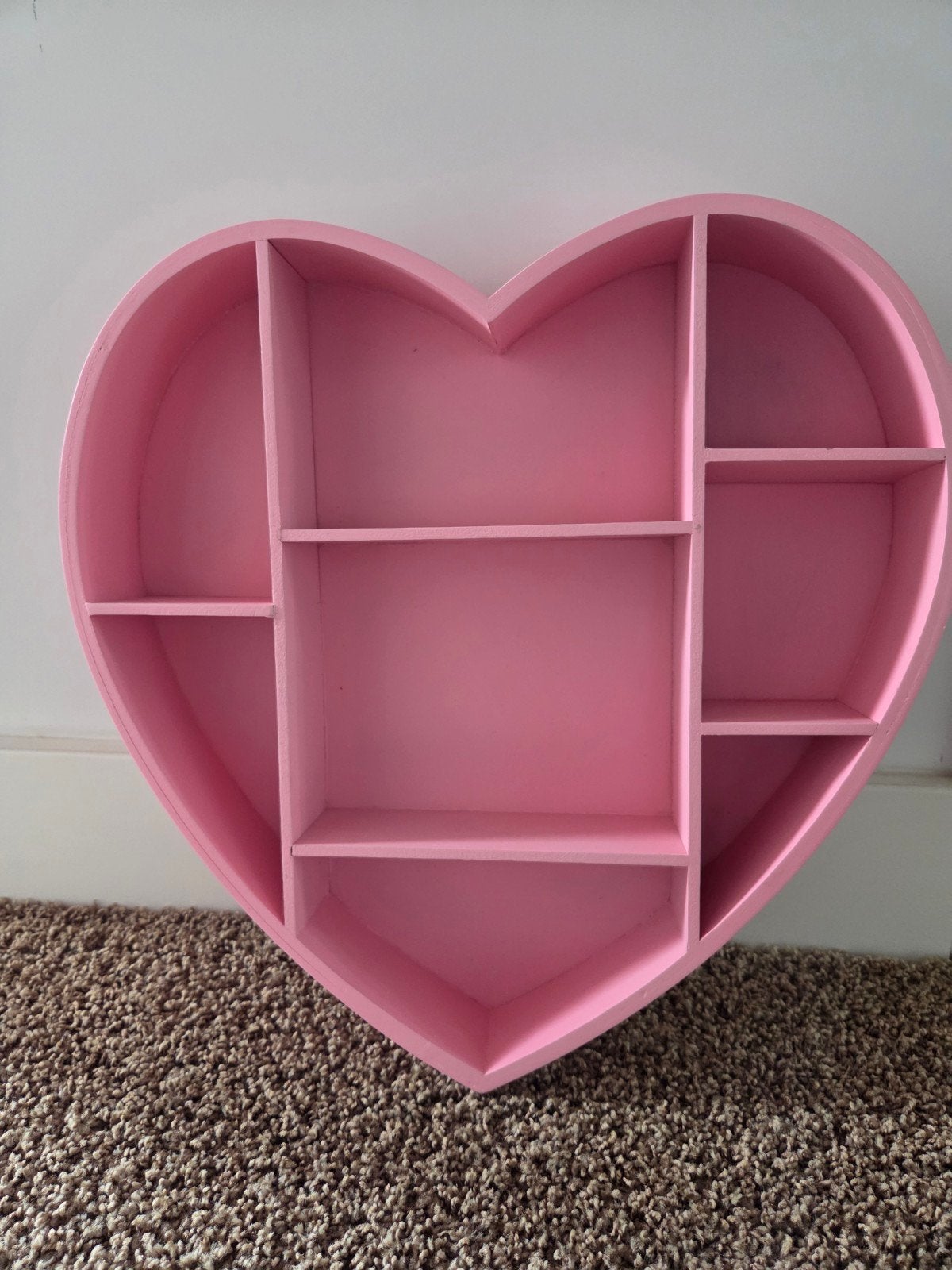Letterbak hart roze met 8 vakken, Ophalen, Zo goed als nieuw