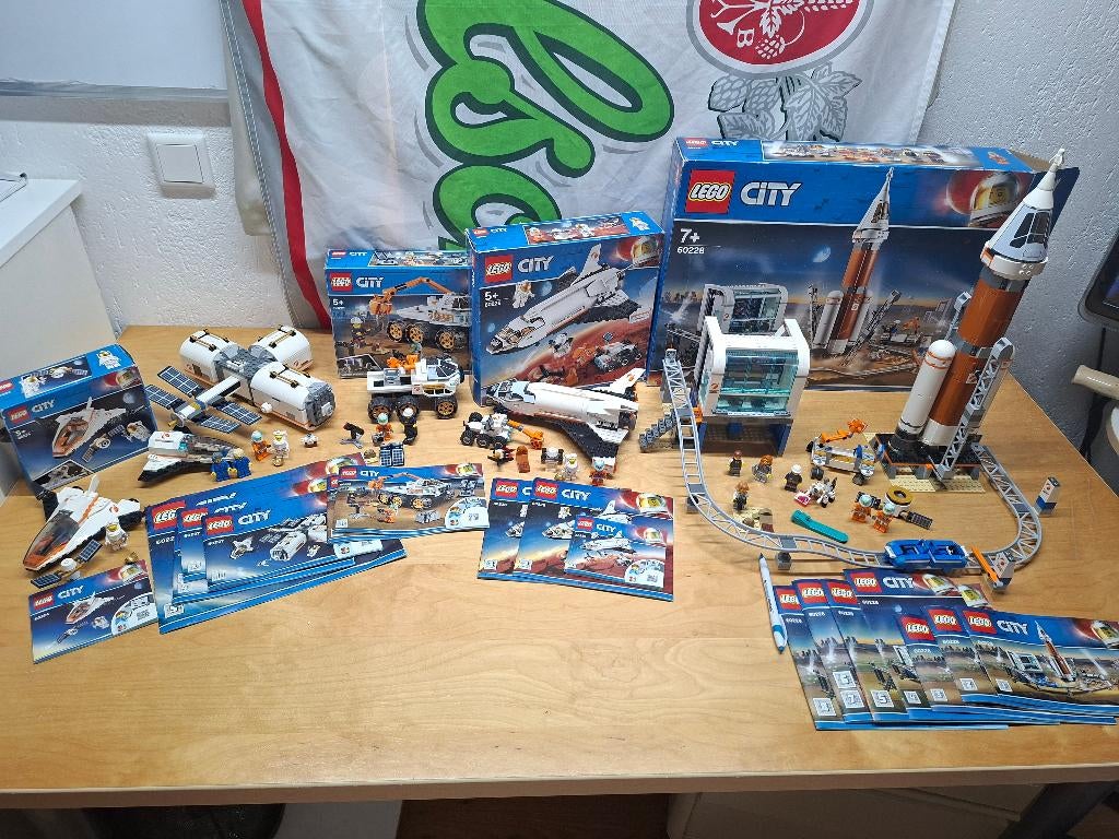 Lego City 6x Ruimtevaart 60077 60224 60225 60226 60227 60228, City, Ophalen of Verzenden, Complete set, Compleet