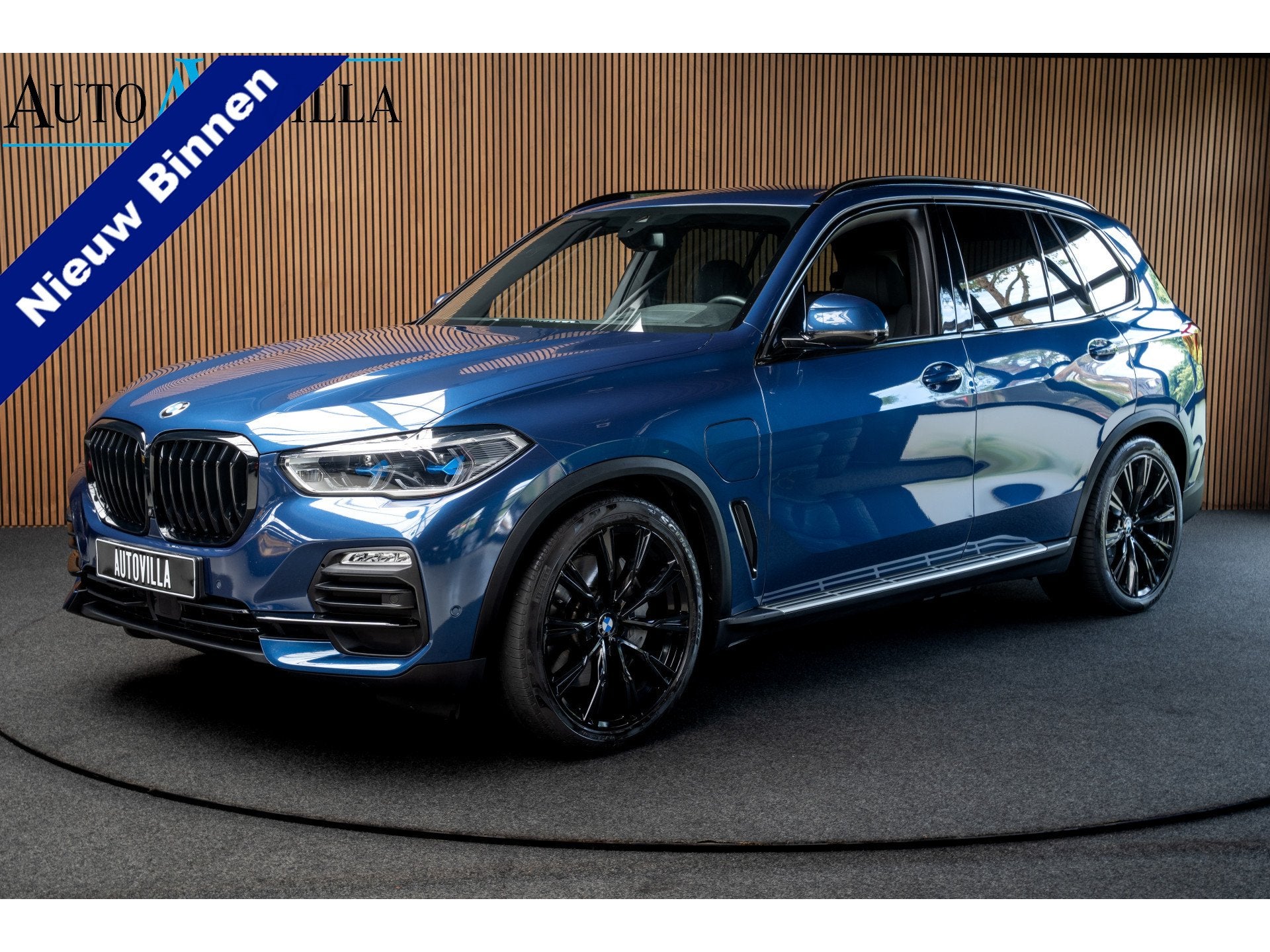 BMW X5 xDrive45e HUD 360° ACC Matrix Leder Navi PDC Memory, Auto's, BMW, Automaat, Gebruikt, Blauw, Automatische klimaatregeling