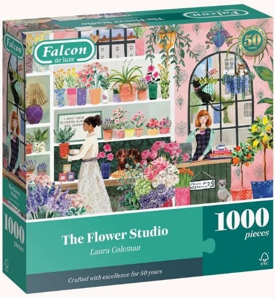 Falcon de Luxe - The Flower Studio - 1000 stukjes, Ophalen of Verzenden, 500 t/m 1500 stukjes, Nieuw, Legpuzzel