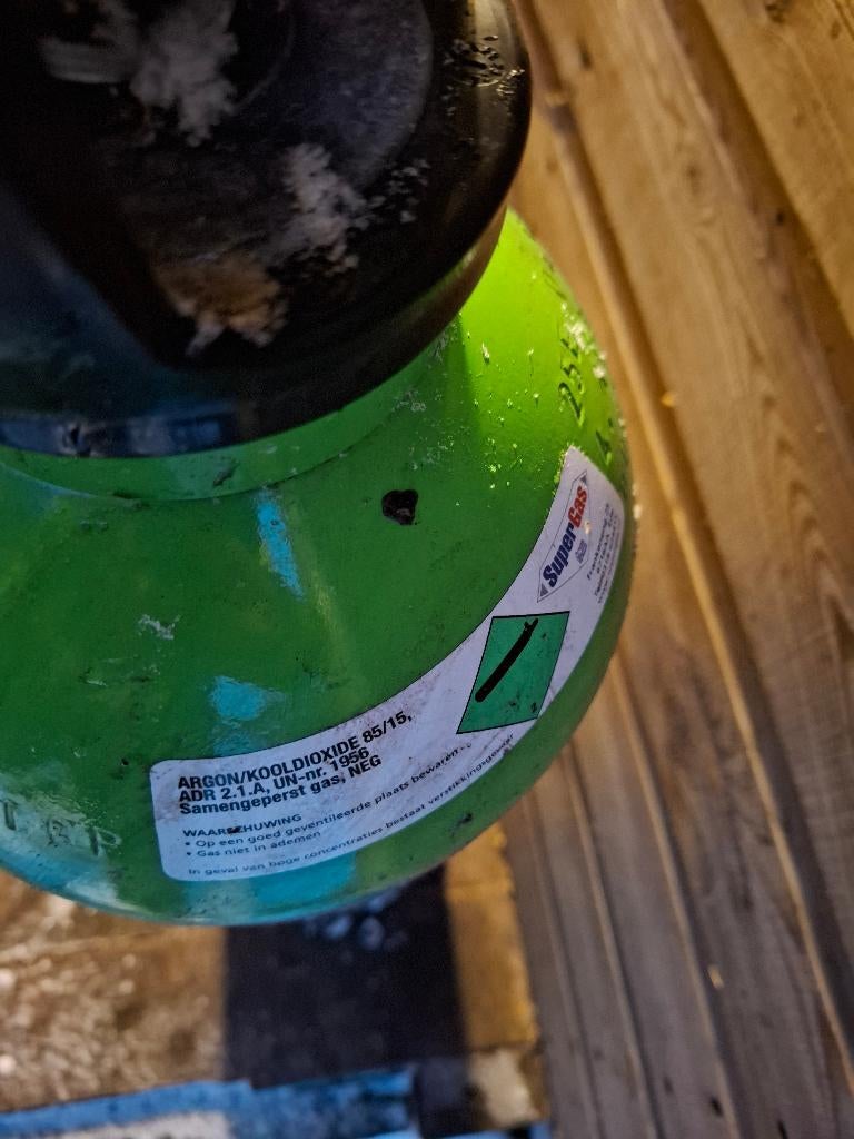 Gasfles Menggas Co2 lassen, Doe-het-zelf en Verbouw, Gereedschap | Lasapparaten, Ophalen, Nieuw, 250 ampère of meer, Co2