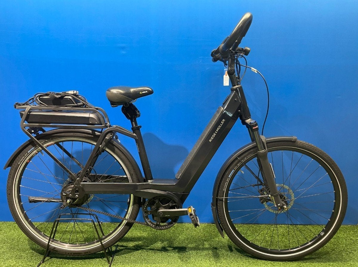 Riese & Müller Nevo 3 Vario 2x accu Dames Lunar Grey 47cm, Fietsen en Brommers, Gebruikt, -, -, 47 tot 51 cm