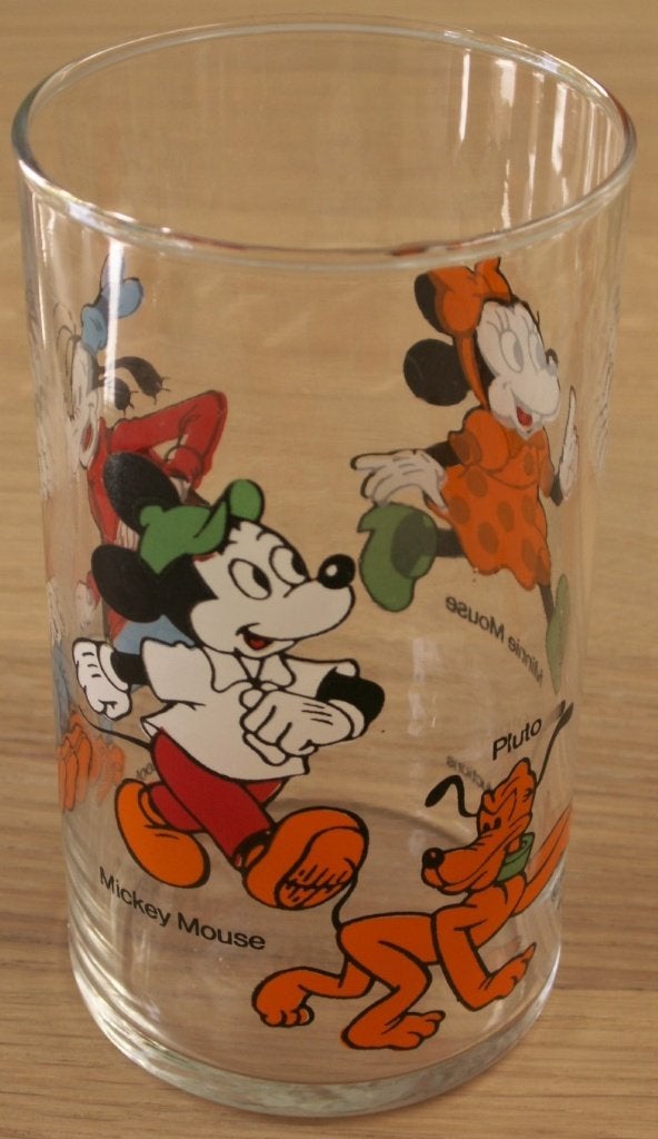 Disney glas Mickey, Pluto, Minnie en Goofy, Ophalen of Verzenden, Nieuw, Bierglas