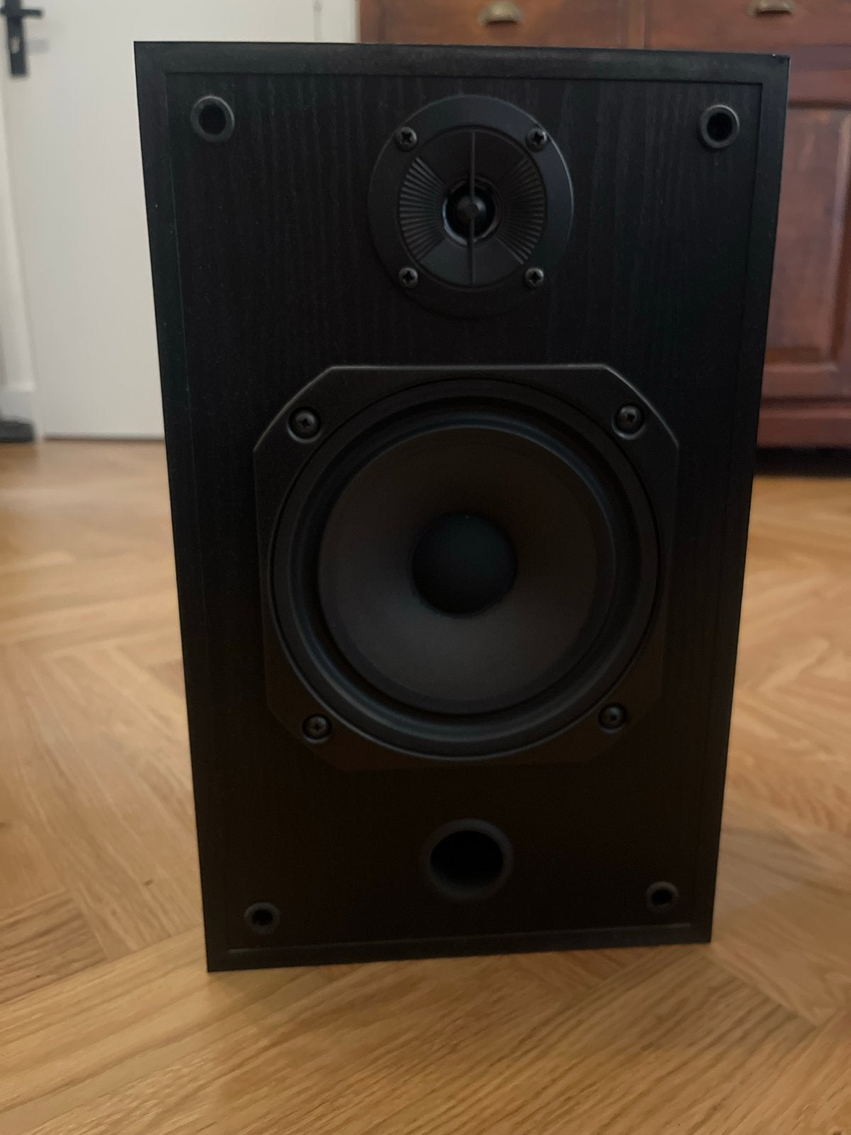 B&W 201i Boekenplank Luidsprekers - Zwart Ash Vinyl, Ophalen, Gebruikt, 60 tot 120 watt, Bowers & Wilkins (B&W)