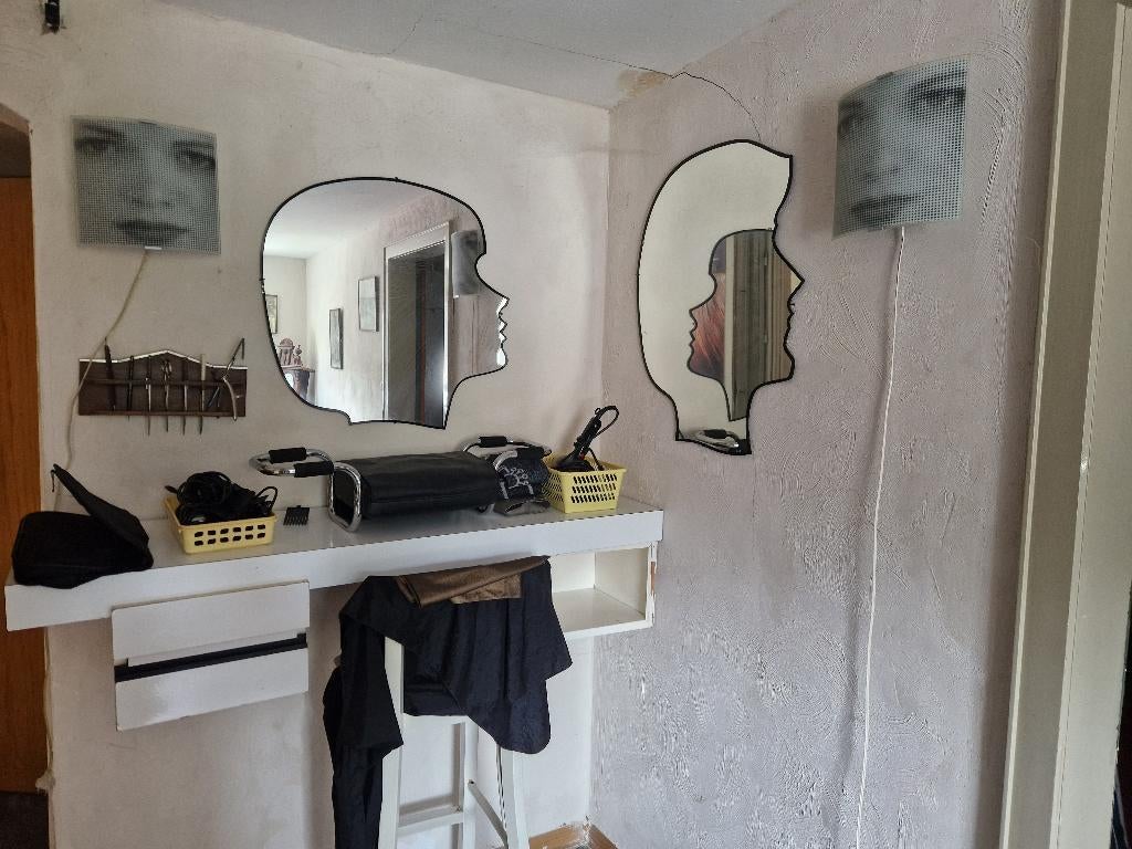 Brocante kapper spullen ter decoratie, Antiek en Kunst, Ophalen