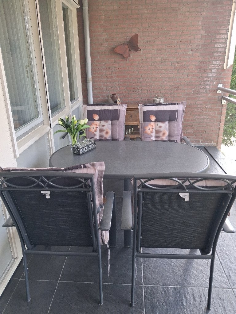 tuinmeubelset, Ophalen, 4 zitplaatsen, Aluminium, Zo goed als nieuw