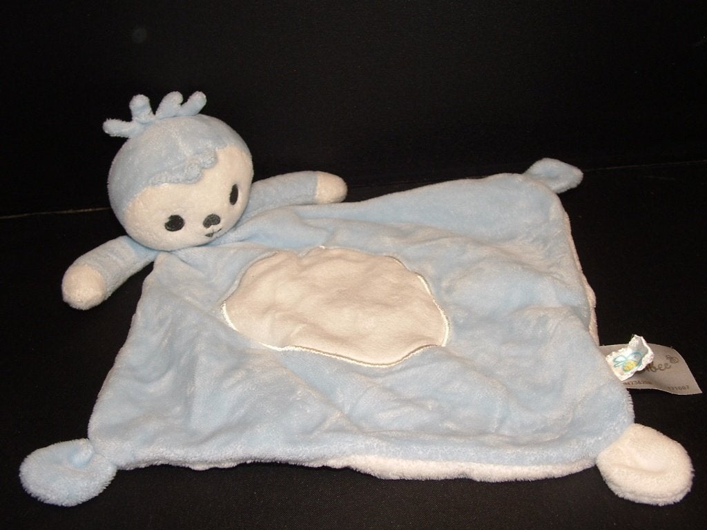 DREAMBEE POPJE KNUFFELDOEK VELOURS BLAUW/WIT MET OP, Ophalen of Verzenden, Nieuw, Overige typen