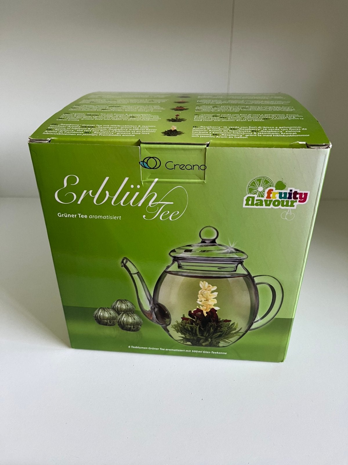 Theepot met theebloemen, Ophalen, Nieuw